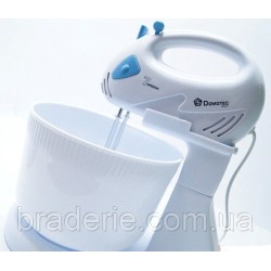 Ручной миксер Domotec DT 584,белый пластиковый корпус,7 скоростей(120Вт)