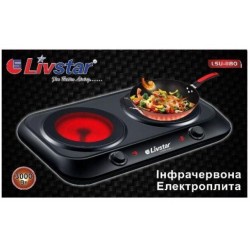 Инфракрасная плита двух конфорочная 3000Вт ,Livstar LSU-1180