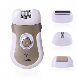 Эпилятор аккумуляторный Rozia HB-6006 4 в 1 с двойным бритвенным лезвием+триммер+насадка-пемза