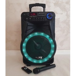 Колонка аккумуляторная с микрофоном ZPX ZX-7771 350W (Bluetooth/USB/FM)