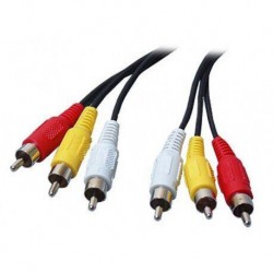 Р406 Кабель аудио 3RCA-3RCA 1.5м (пакет)