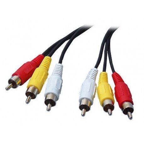 Р406 Кабель аудио 3RCA-3RCA 1.5м (пакет)