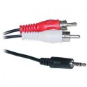 Р407 Кабель аудио 3.5 jack-2RCA 1.5м (пакет)