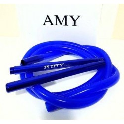 Трубка для кальяна силиконовая Amy Синяя