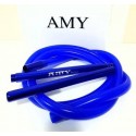 Трубка для кальяна силиконовая Amy Синяя
